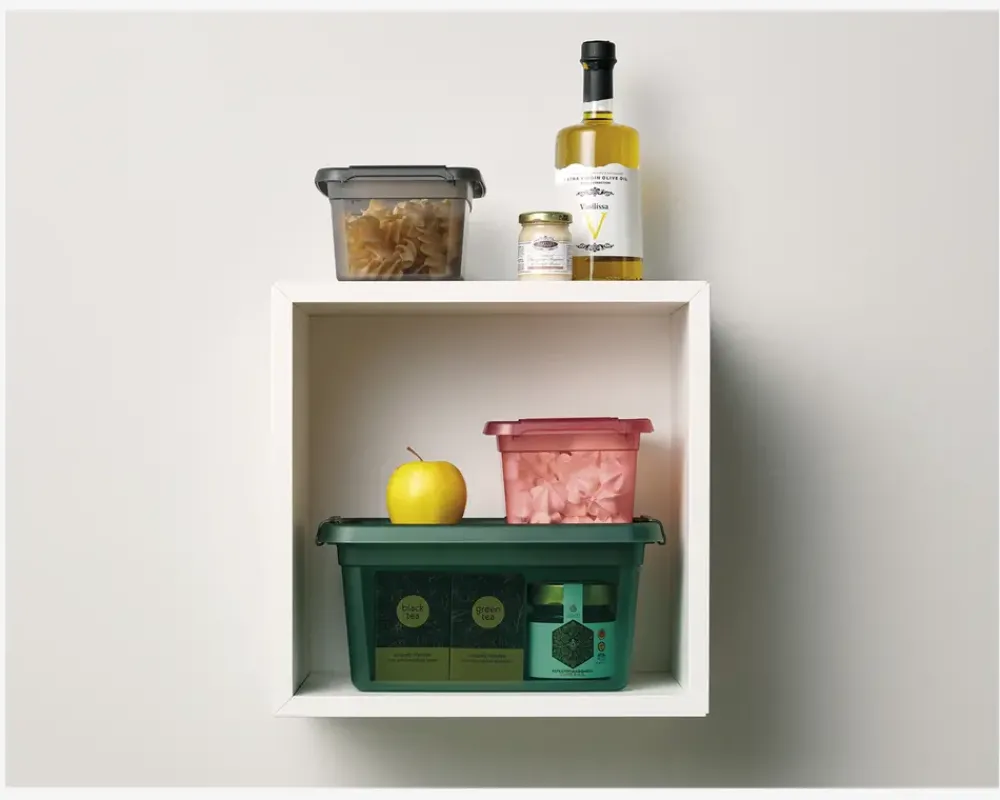 Sale Daells Bolighus Opbevaringsboks Base 1,5 L Rhubarb Rød