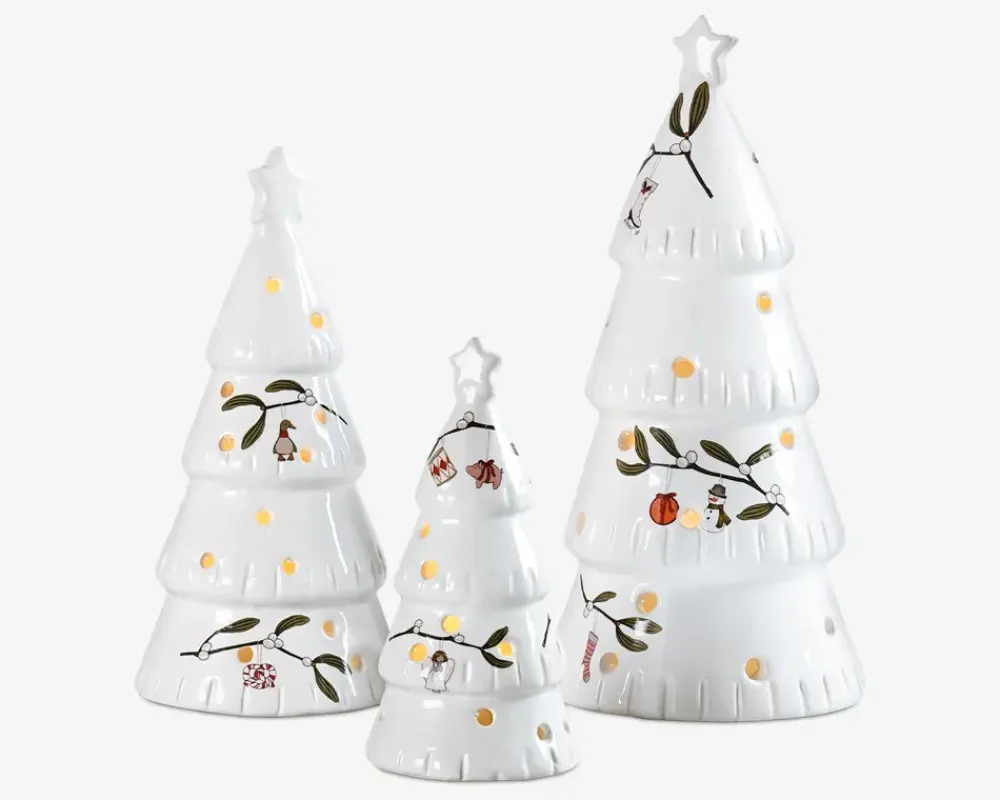 Online Daells Bolighus Ornament juletræ LED sæt 3 stk.