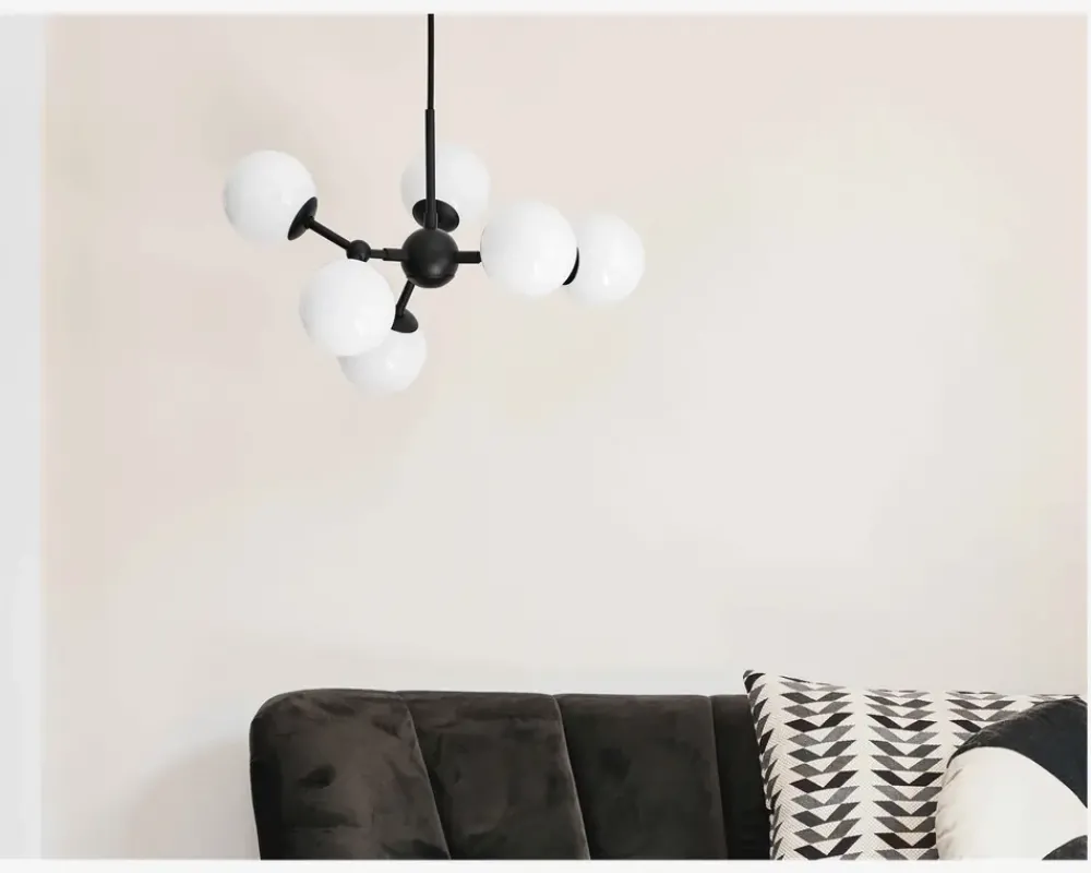 Discount Daells Bolighus Pendel Atom Opal Ø.45 cm Sort