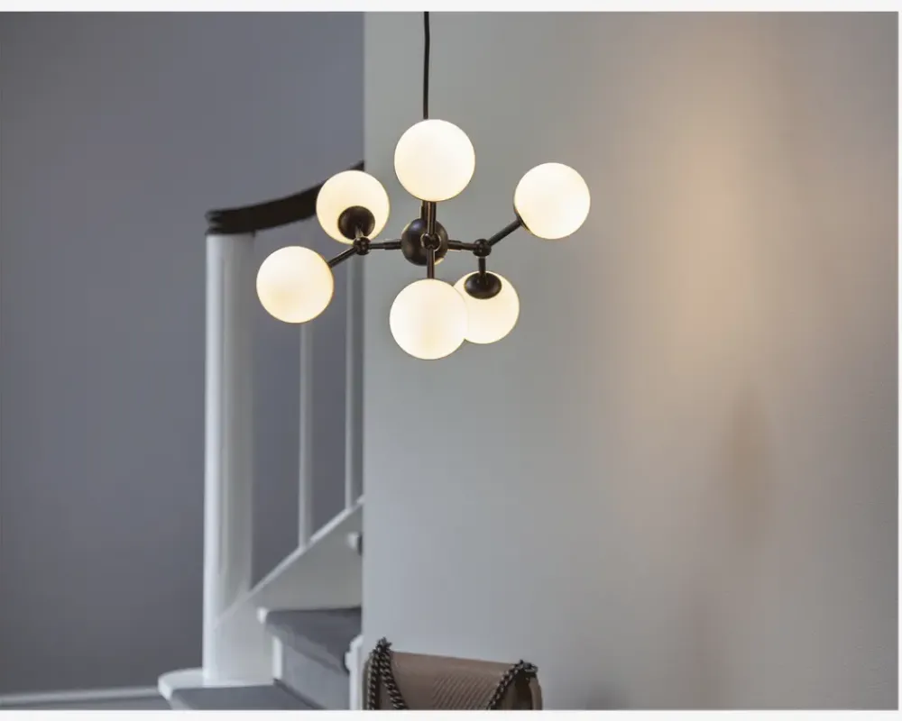 Discount Daells Bolighus Pendel Atom Opal Ø.45 cm Sort