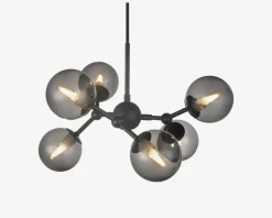 Online Daells Bolighus Pendel Atom Røgfarvet Ø.45 cm Sort, Grå, Røgfarvet