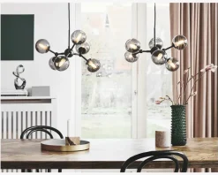 Online Daells Bolighus Pendel Atom Røgfarvet Ø.45 cm Sort, Grå, Røgfarvet