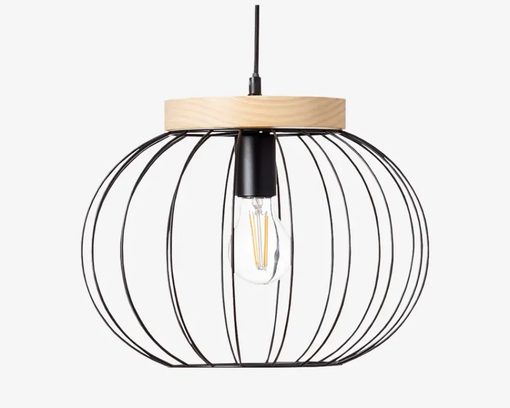 Outlet Daells Bolighus Pendel Sorana Sort/Natur Ø.35,5cm