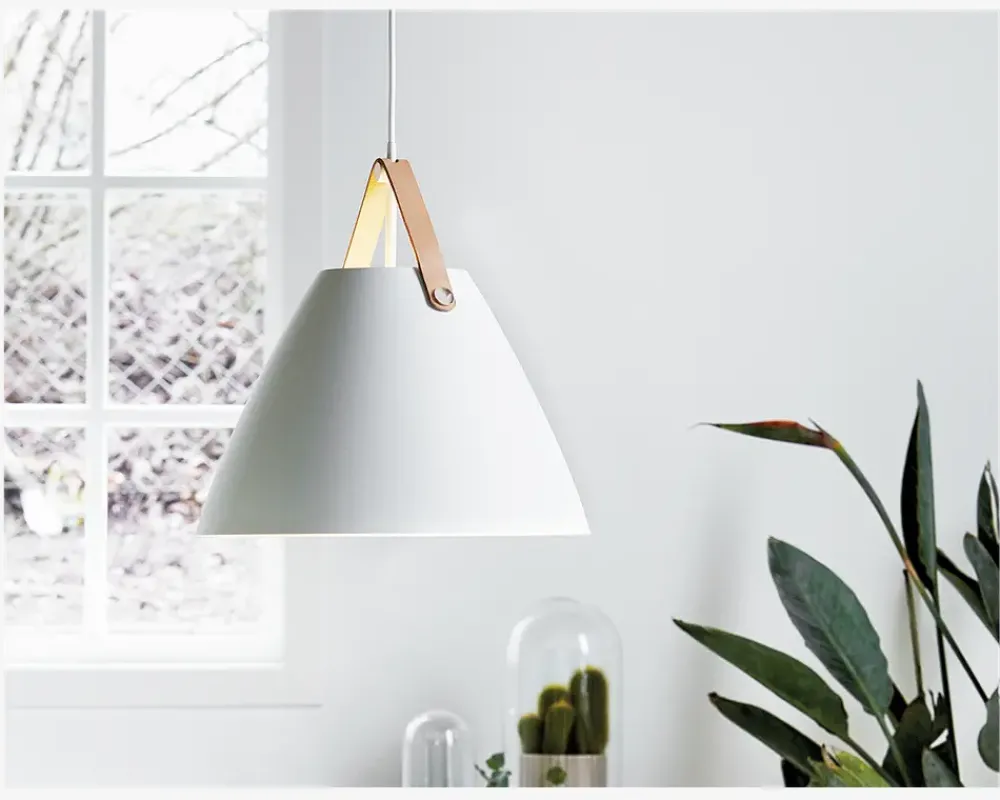 Best Daells Bolighus Pendel Strap Ø. 36 cm. Hvid