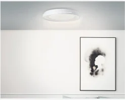 Best Daells Bolighus Plafond Barty Hvid LED Ø.48,5cm Hvid, Krom