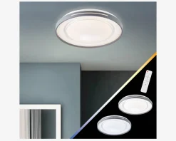 Outlet Daells Bolighus Plafond Barty Hvid/Grå LED Ø.48,5cm Hvid, Grå