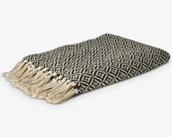 Online Daells Bolighus Plaid Med Mønster Sort/Natur 130x170 Sort, Natur