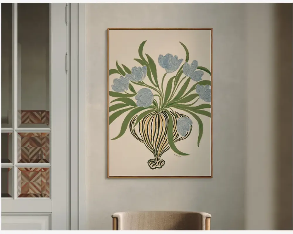 New Daells Bolighus Plakat Blue Tulips