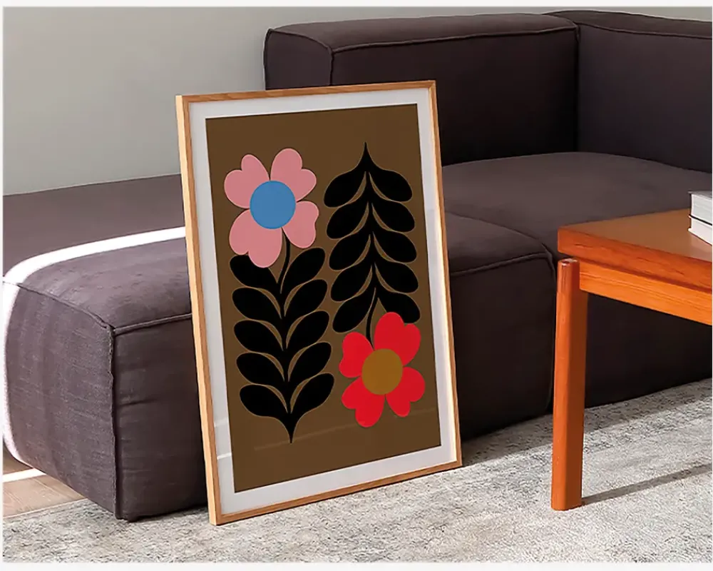 Clearance Daells Bolighus Plakat Flowers Gold