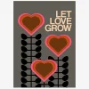 Discount Daells Bolighus Plakat Let Love Grow Gray