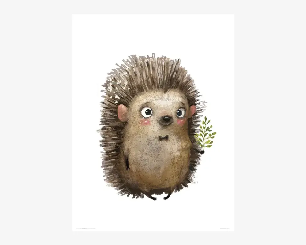 Sale Daells Bolighus Plakat Pindsvin m. Blomst