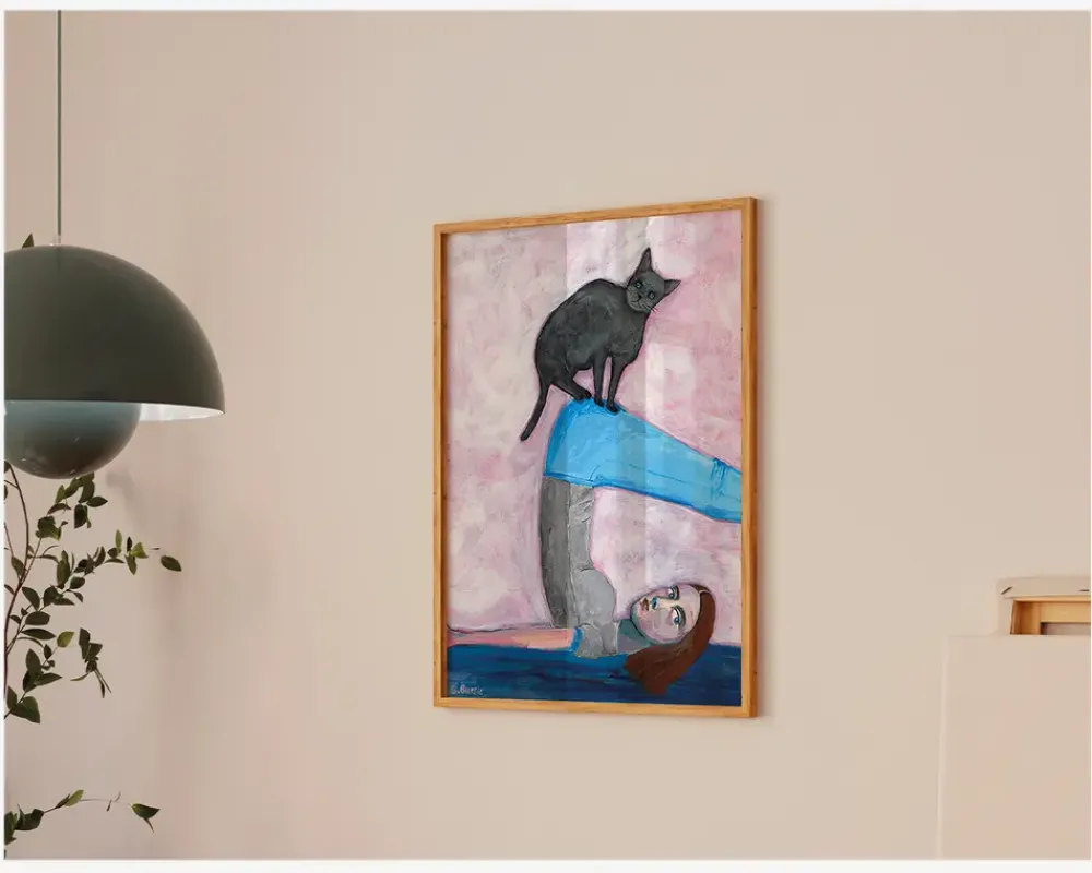 Outlet Daells Bolighus Plakat Yoga With My Cat