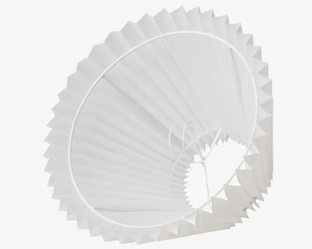 Hot Daells Bolighus Plisseskærm Hvid 17 cm