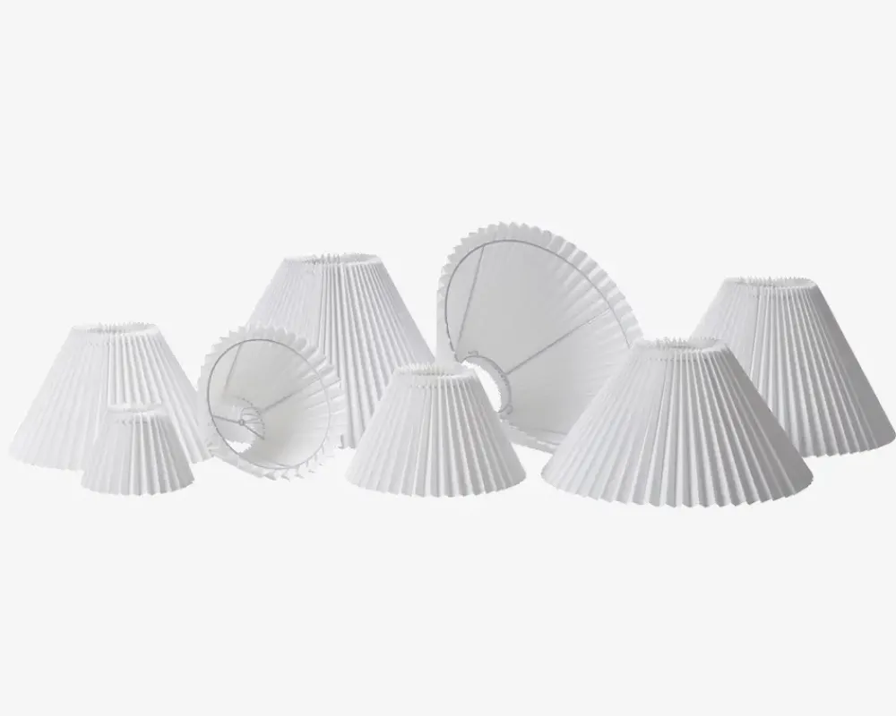 Hot Daells Bolighus Plisseskærm Hvid 17 cm