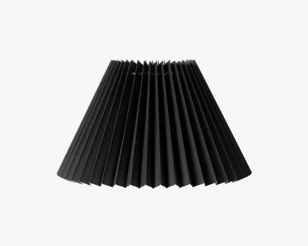 Hot Daells Bolighus Plisseskærm Sort 17 cm