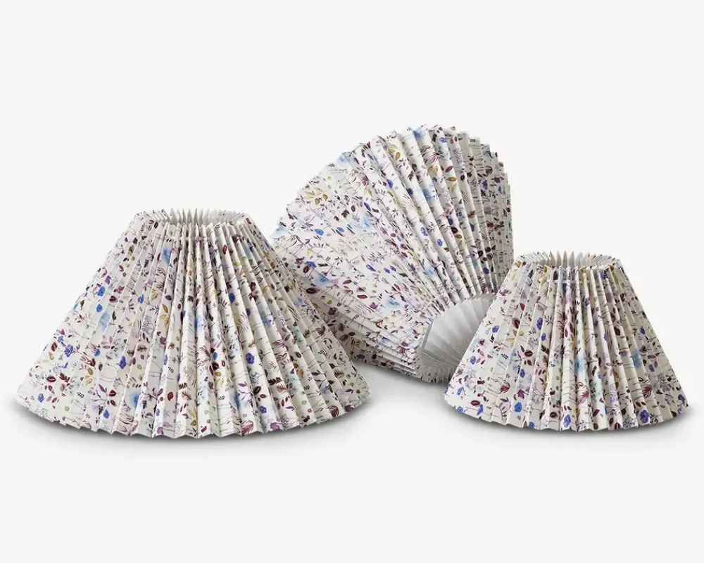 Best Daells Bolighus Plisséskærm Blomster 23 cm Blå