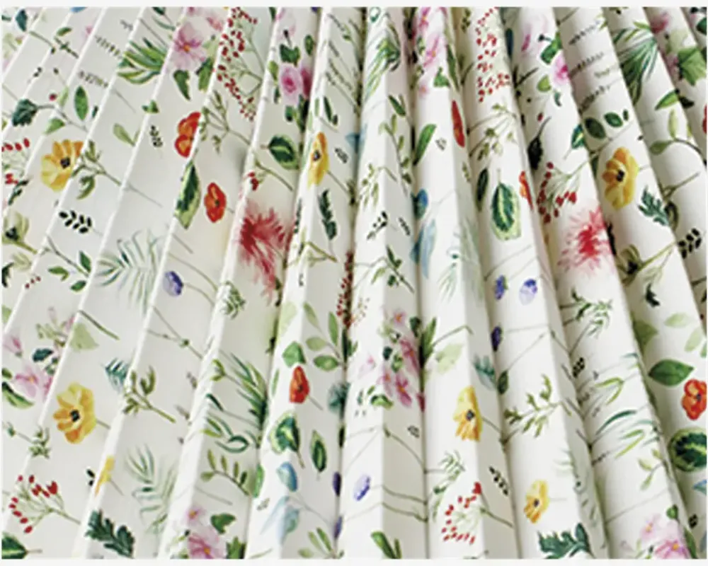 Clearance Daells Bolighus Plisséskærm Blomster 17 cm Grøn