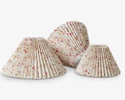 New Daells Bolighus Plisséskærm Blomster 21 cm Rød