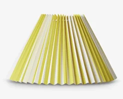 Sale Daells Bolighus Plisséskærm Stribet Gul/Hvid 21 cm Gul, Hvid