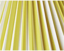 Sale Daells Bolighus Plisséskærm Stribet Gul/Hvid 21 cm Gul, Hvid