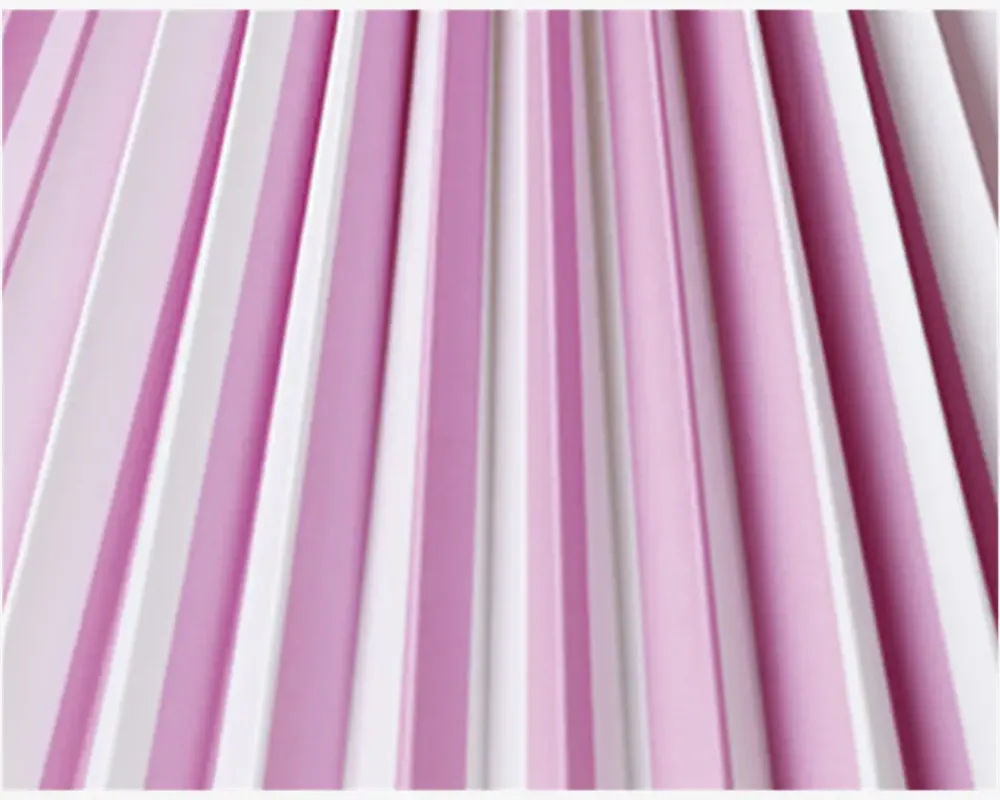 Daells Bolighus Plisséskærm Stribet Pink/Hvid 21 cm Lyserød, Hvid