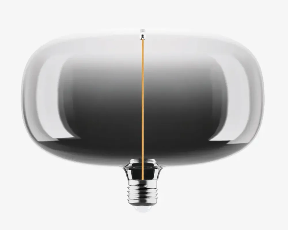 Daells Bolighus Pære Vintage ellipse røgfarvet E27 H.16,5 cm