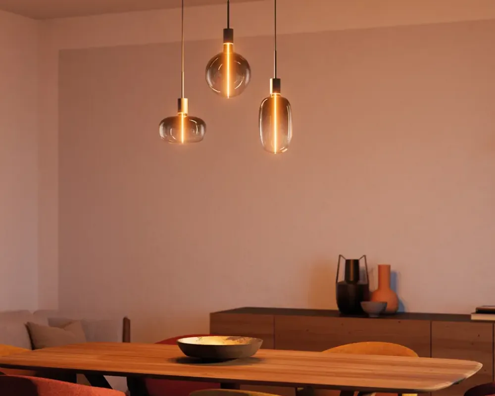 Daells Bolighus Pære Vintage ellipse røgfarvet E27 H.16,5 cm