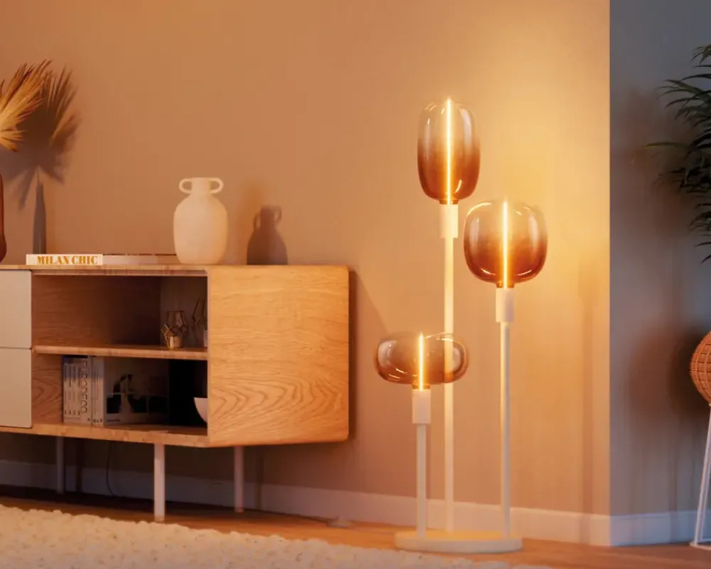 Daells Bolighus Pære Vintage ellipse røgfarvet E27 H.16,5 cm