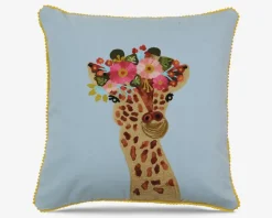 Clearance Daells Bolighus Pude broderi bomuld giraf 45x45 cm