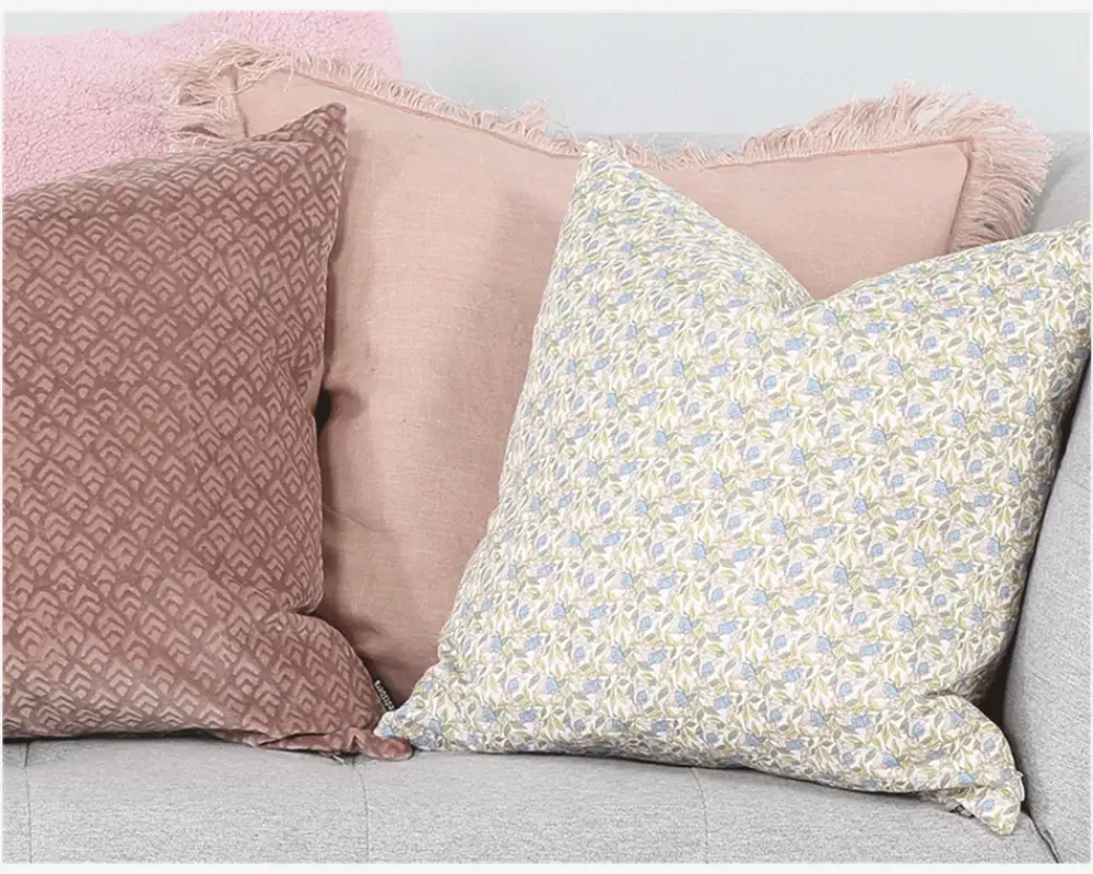 Online Daells Bolighus Pude Hør/Bomuld Med Fryns Rose