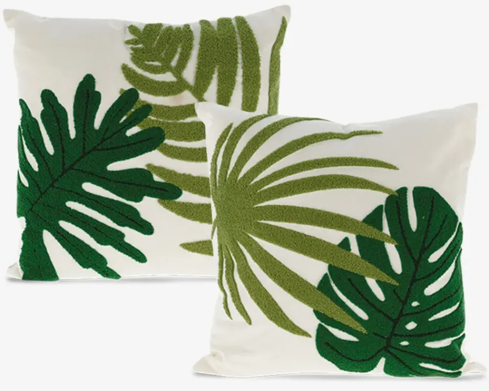 Online Daells Bolighus Pude plante broderi 45x45 cm