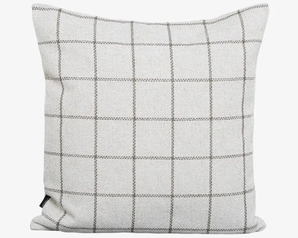 Discount Daells Bolighus Pude Ruth Off White/Grå 50x50 cm Hvid, Grå