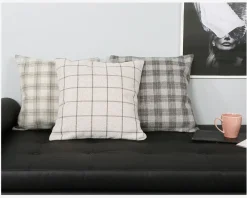 Discount Daells Bolighus Pude Ruth Off White/Grå 50x50 cm Hvid, Grå