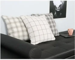 Discount Daells Bolighus Pude Ruth Off White/Grå 50x50 cm Hvid, Grå