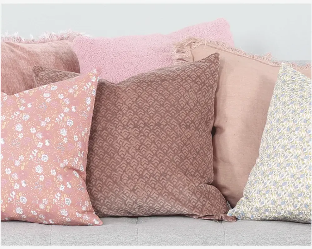 Outlet Daells Bolighus Pude Velour/Bomuld Rose Rosa