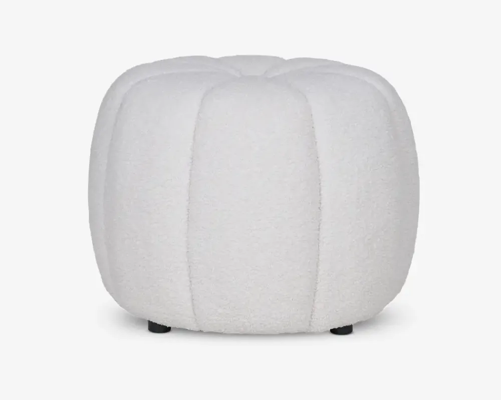 Best Daells Bolighus Puf hvid boucle stof
