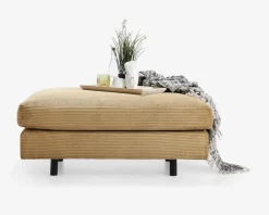 Best Daells Bolighus Puf Motive gul fløjl