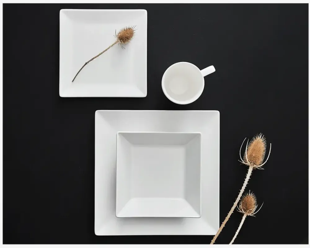 Daells Bolighus Quadro Skål 17,5x17,5 cm Hvid