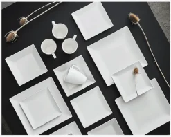 Best Daells Bolighus Quadro Tallerken Flad 26x26 cm Hvid