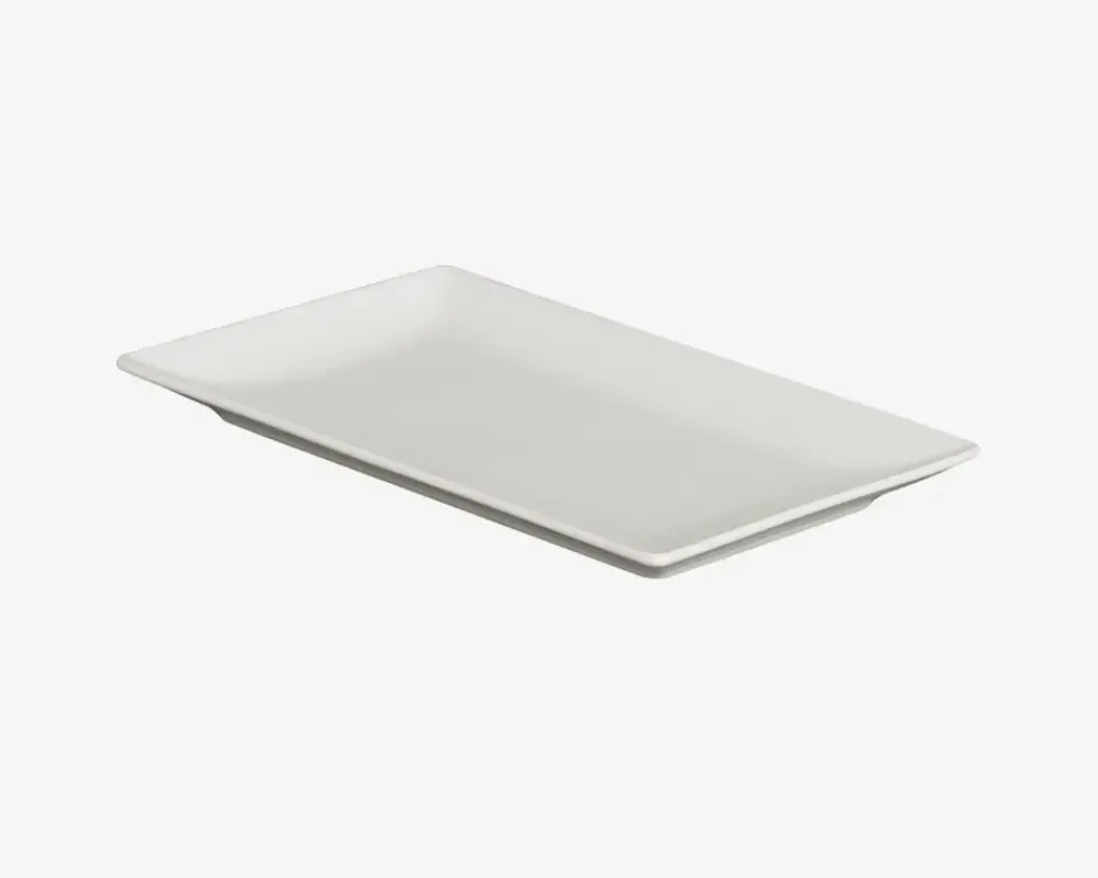 Outlet Daells Bolighus Quadro Tallerken Rektangulær 25x15 cm Hvid