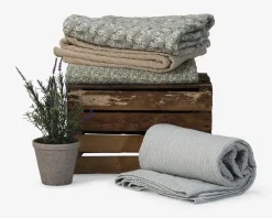 Daells Bolighus Quilt Plaid Ethnic Stripes Blå