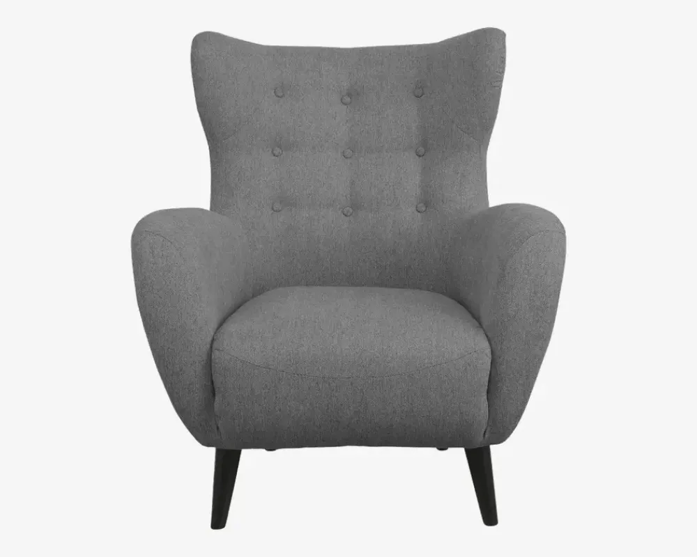 Discount Daells Bolighus Øreklapstol Inkl. Fodskammel Grå