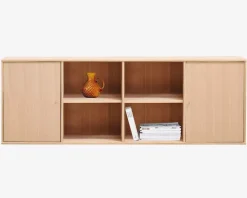 Discount Daells Bolighus Reol Mistral 4 Sekt. m/2 Døre Eg