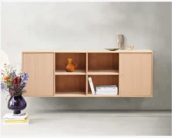 Discount Daells Bolighus Reol Mistral 4 Sekt. m/2 Døre Eg