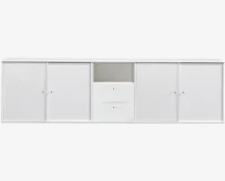 Online Daells Bolighus Reol Mistral 5 Sekt. m/4 Døre og 2 Skuffer Hvid