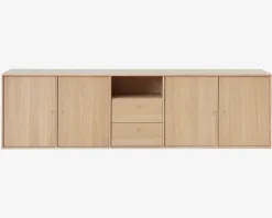 Hot Daells Bolighus Reol Mistral 5 Sekt. m/4 Døre og 2 Skuffer Eg