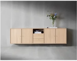 Hot Daells Bolighus Reol Mistral 5 Sekt. m/4 Døre og 2 Skuffer Eg