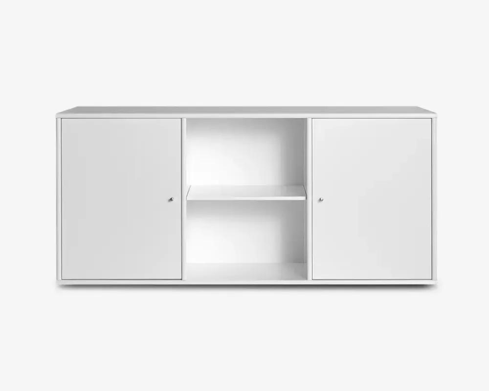 New Daells Bolighus Reol Mistral 3 Sekt. m/2 Døre Hvid