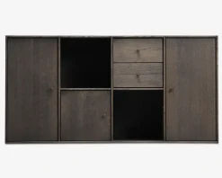 New Daells Bolighus Reolopstilling med døre og skuffer Røget Eg