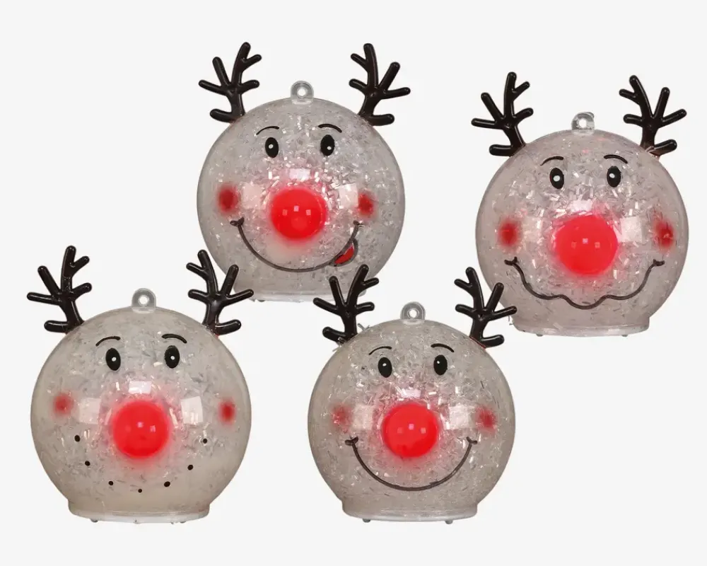 Outlet Daells Bolighus Rudolf Kugle LED Ass. Ø.8cm